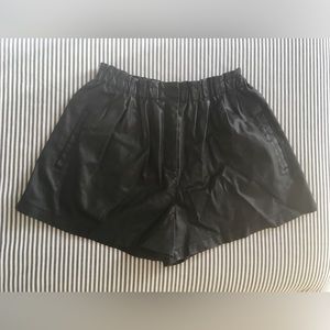 ZARA WOMAN vegan leather shorts XS